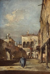 中庭のある建築ファンタジー 作： Francesco Guardi